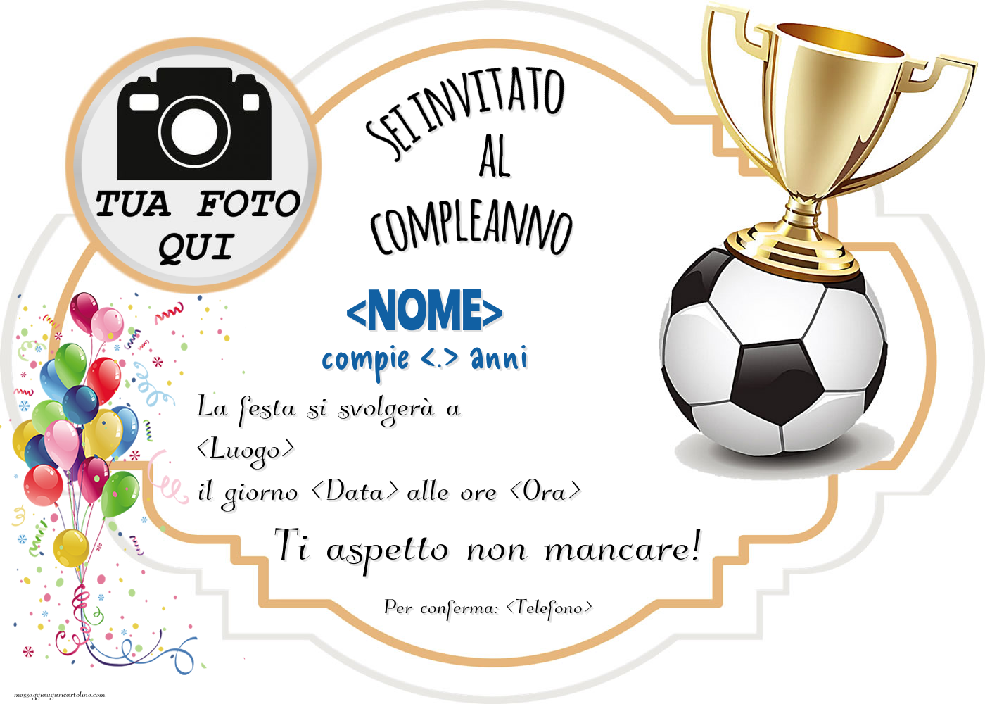 12 Inviti Di Compleanno A Tema Calcio Per Bambini, In Francese. Biglietti In Cartoncino 300g, Formato A6 (10,5x14,8 Cm). - 5