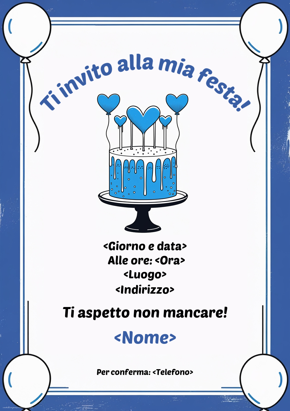 Invito di compleanno per uomini | Crea inviti personalizzati di compleanno