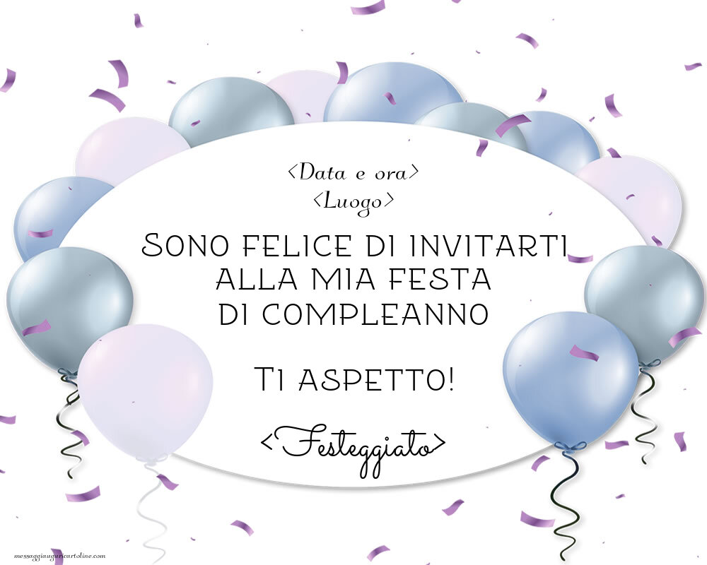 Invito per ragazzo: Sono felice di invitarti alla mia festa | Crea inviti personalizzati di compleanno
