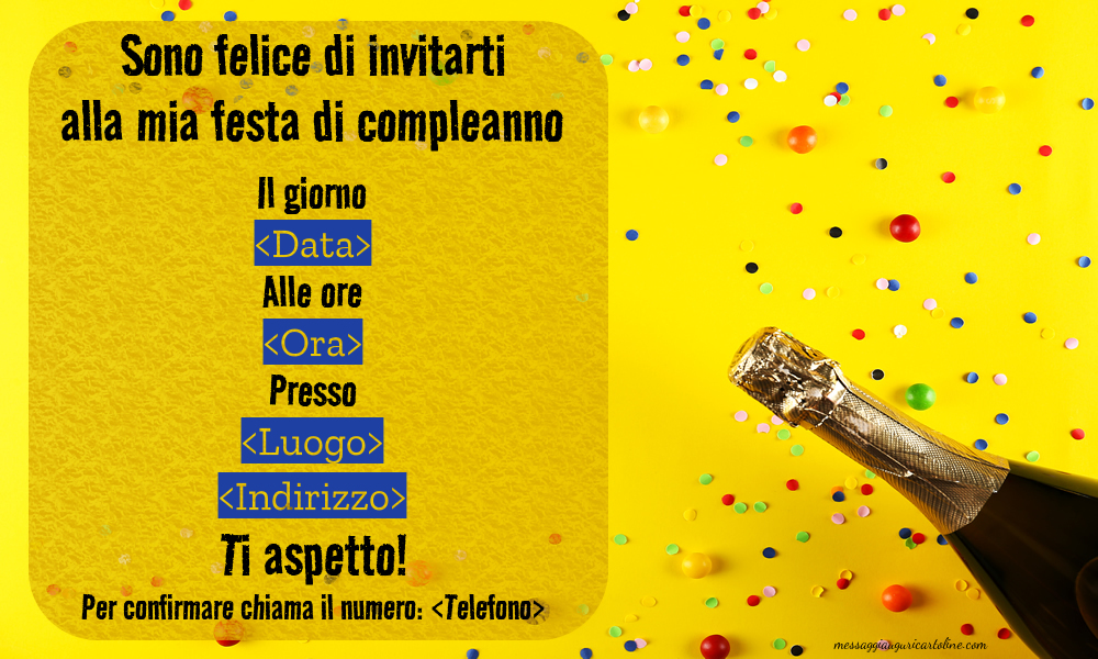 Invito compleanno uomo con champagne | Crea inviti personalizzati di compleanno