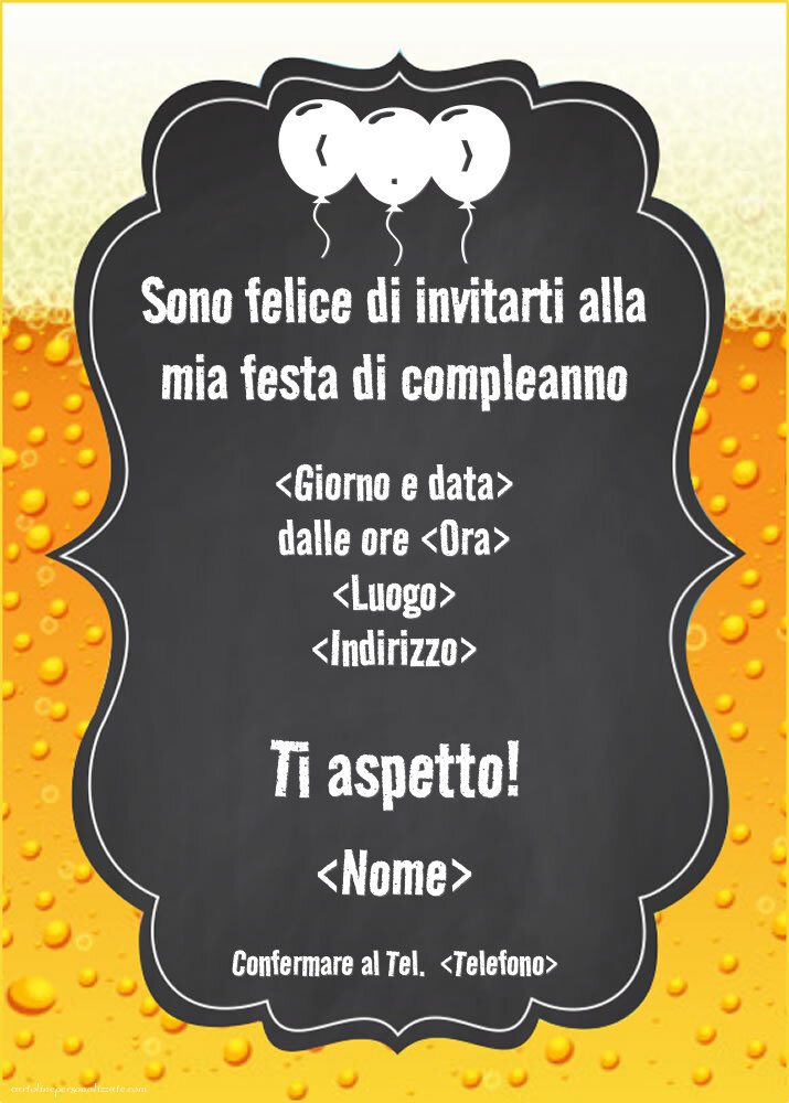 Invito al mio compleanno per uomini | Crea inviti personalizzati di compleanno