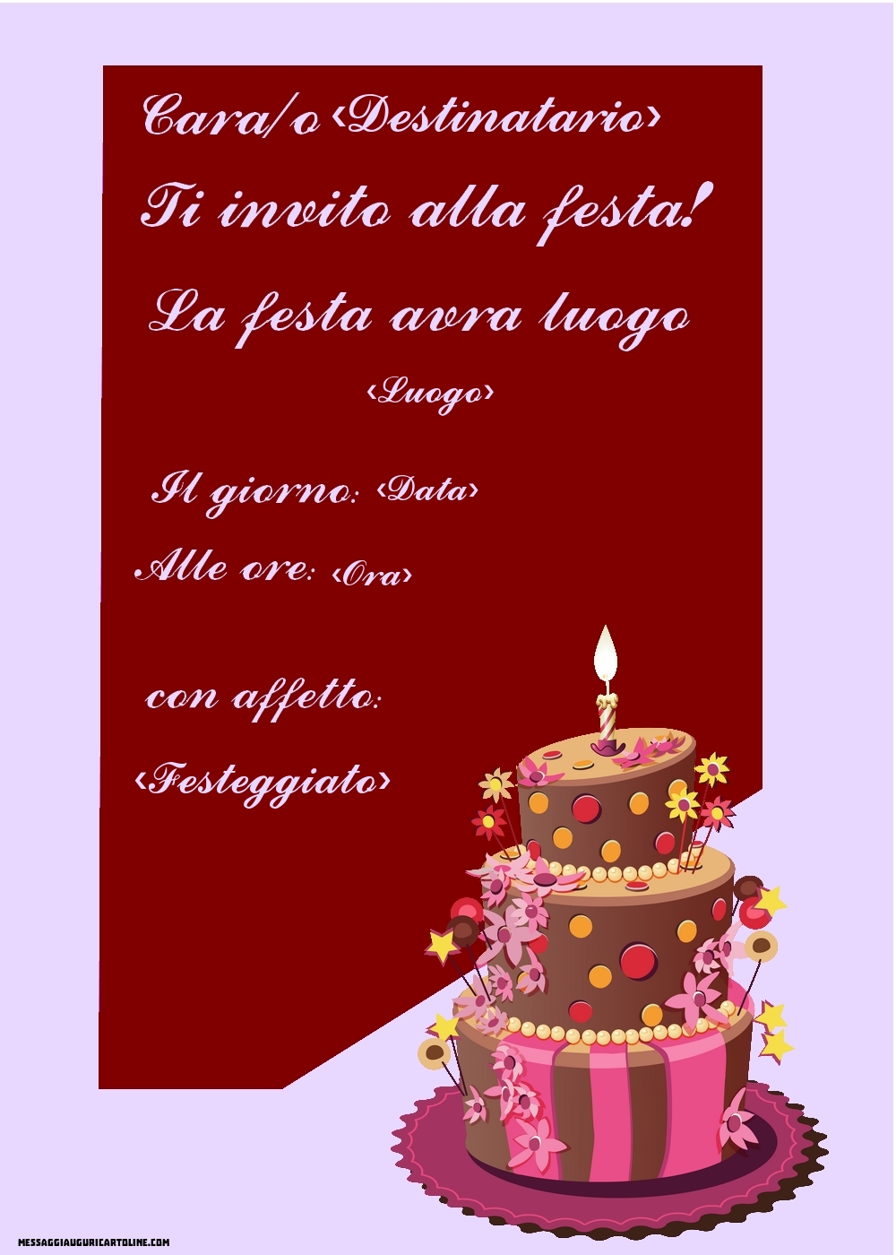 Invito a una festa di torta personalizzata verticale | Crea inviti personalizzati di compleanno