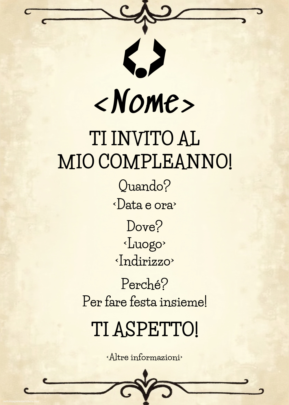 Invito compleanno vintage | Crea inviti personalizzati di compleanno