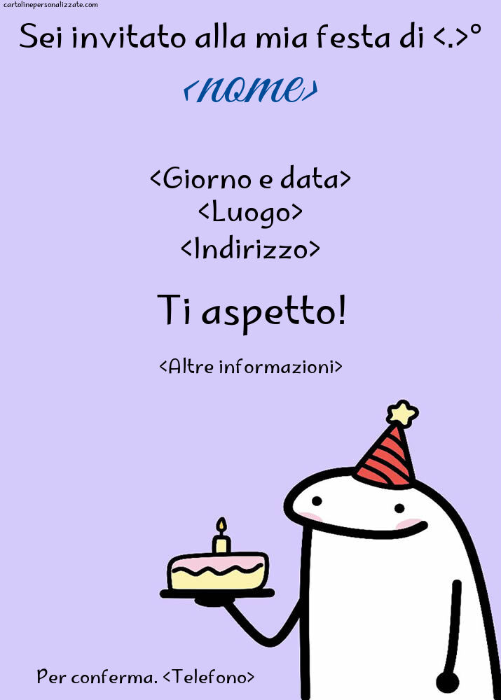 Invito divertente per uomini | Crea inviti personalizzati di compleanno