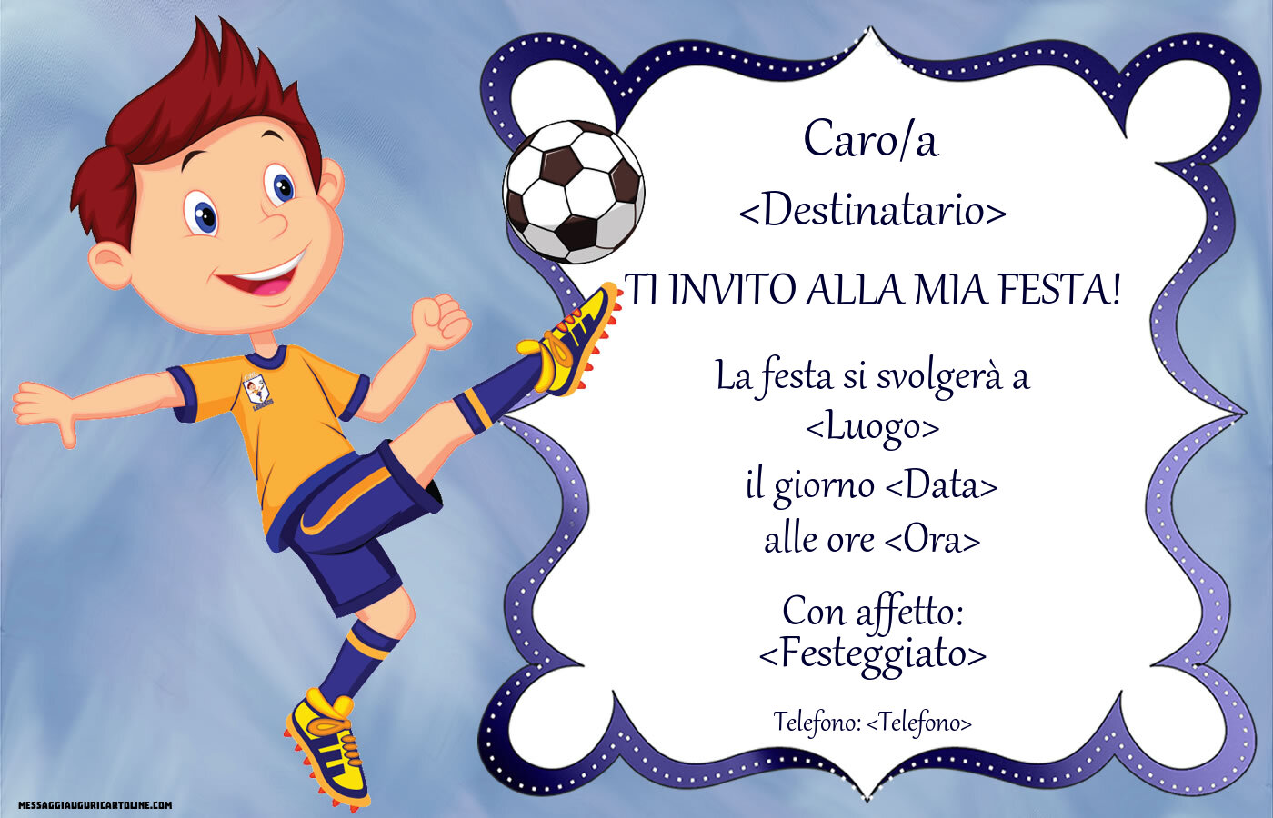 Biglietto compleanno calcio biglietti da stampare vrogue co