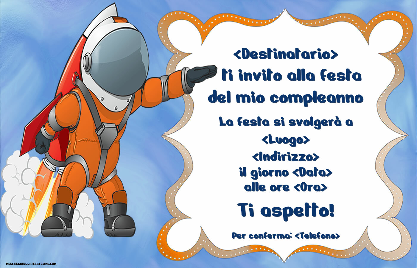 Biglietti Invito Festa Spaziale – 20 Pezzi Con Buste, Razzo Astronauta UFO, Per Compleanno Bambini, Stile Acquerello
