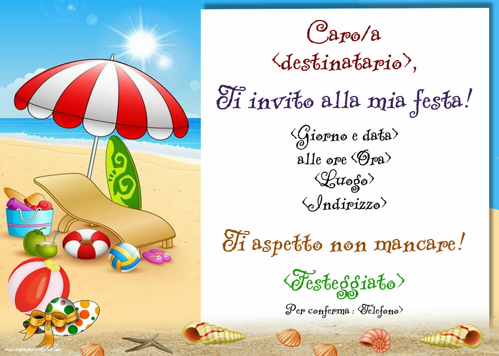 Invito con mare, nave, pesce, ancora | Crea inviti personalizzati di