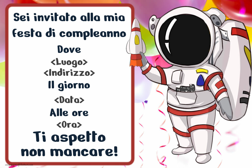NUOVO KIT CREATIVO DI 10 CARTE D'INVITO ANNIVERSARIO COMPLEANNO A GRAFFARE TEMA ASTRONAUTA IN FRANCESE: 10 CARTONI, 10 INVITATORI BIANCHI, 10 STICKER E 10 ADESIVI DORATI DA GRAFFARE ASTRONAUTA