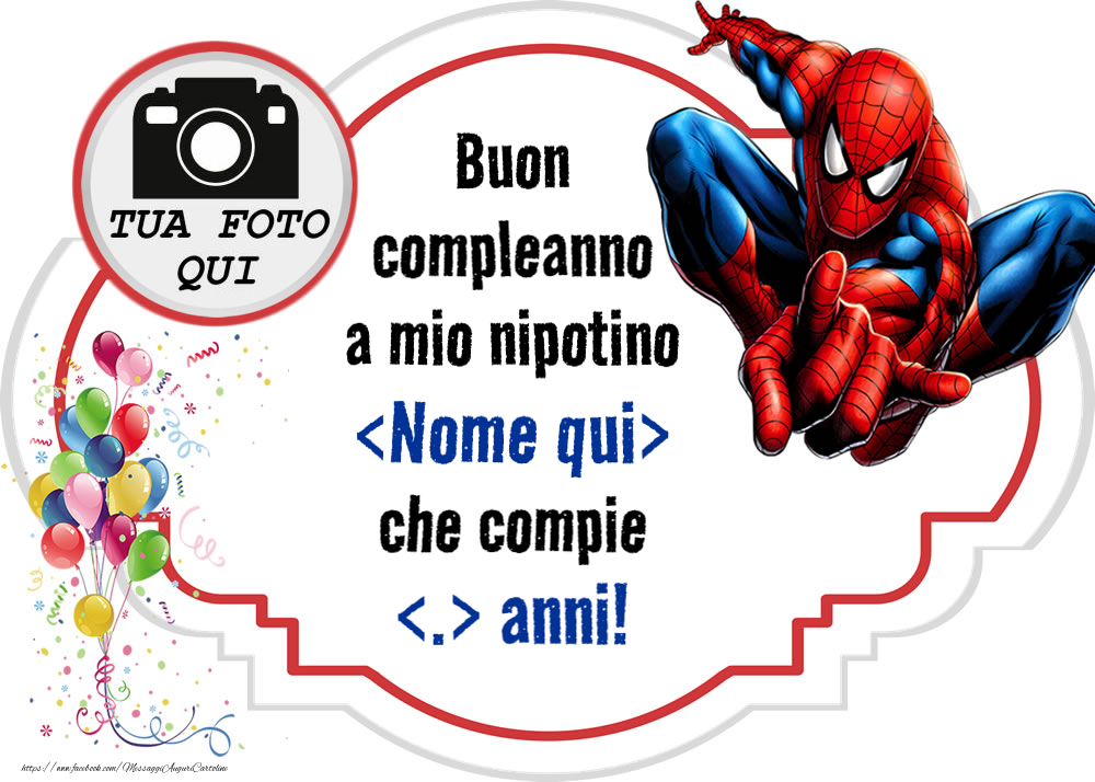Biglietto Di Compleanno Personalizzato Spiderman - Nipote - Foto 2