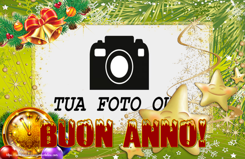 Crea cartoline personalizzate di Buon Anno | Buon Anno! - Cornice foto di Buon Anno
