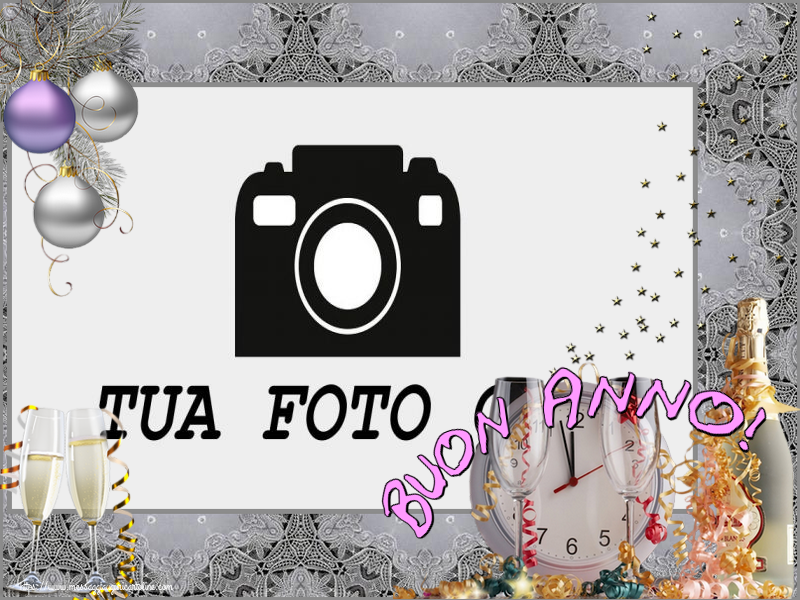 Crea cartoline personalizzate di Buon Anno | Buon Anno! - Cornice foto di Buon Anno