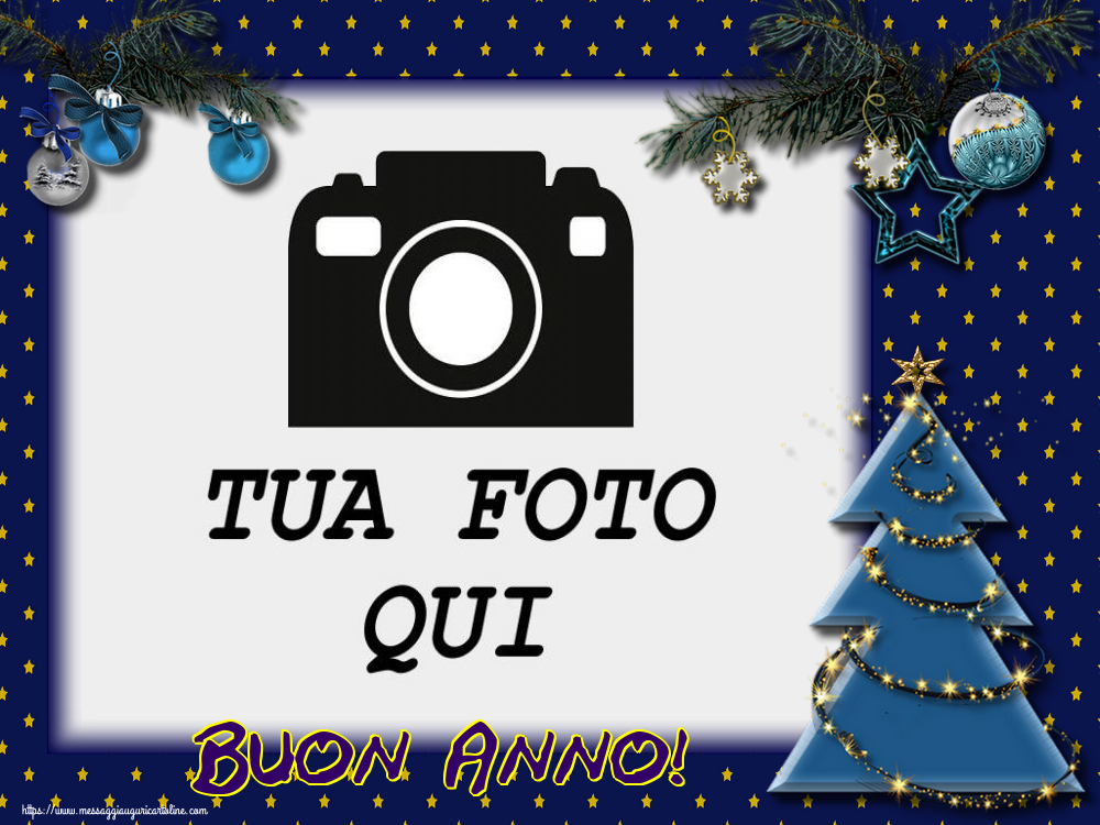 Crea cartoline personalizzate di Buon Anno | Buon Anno! - Cornice foto di Buon Anno