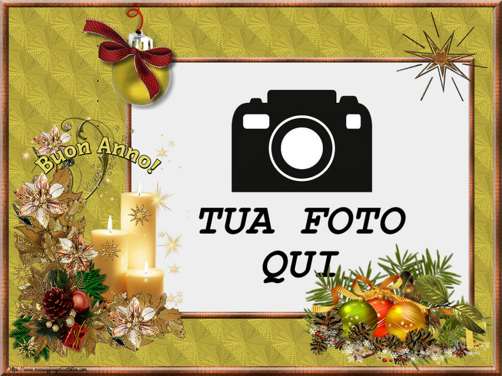 Crea cartoline personalizzate di Buon Anno | Buon Anno! - Cornice foto di Buon Anno