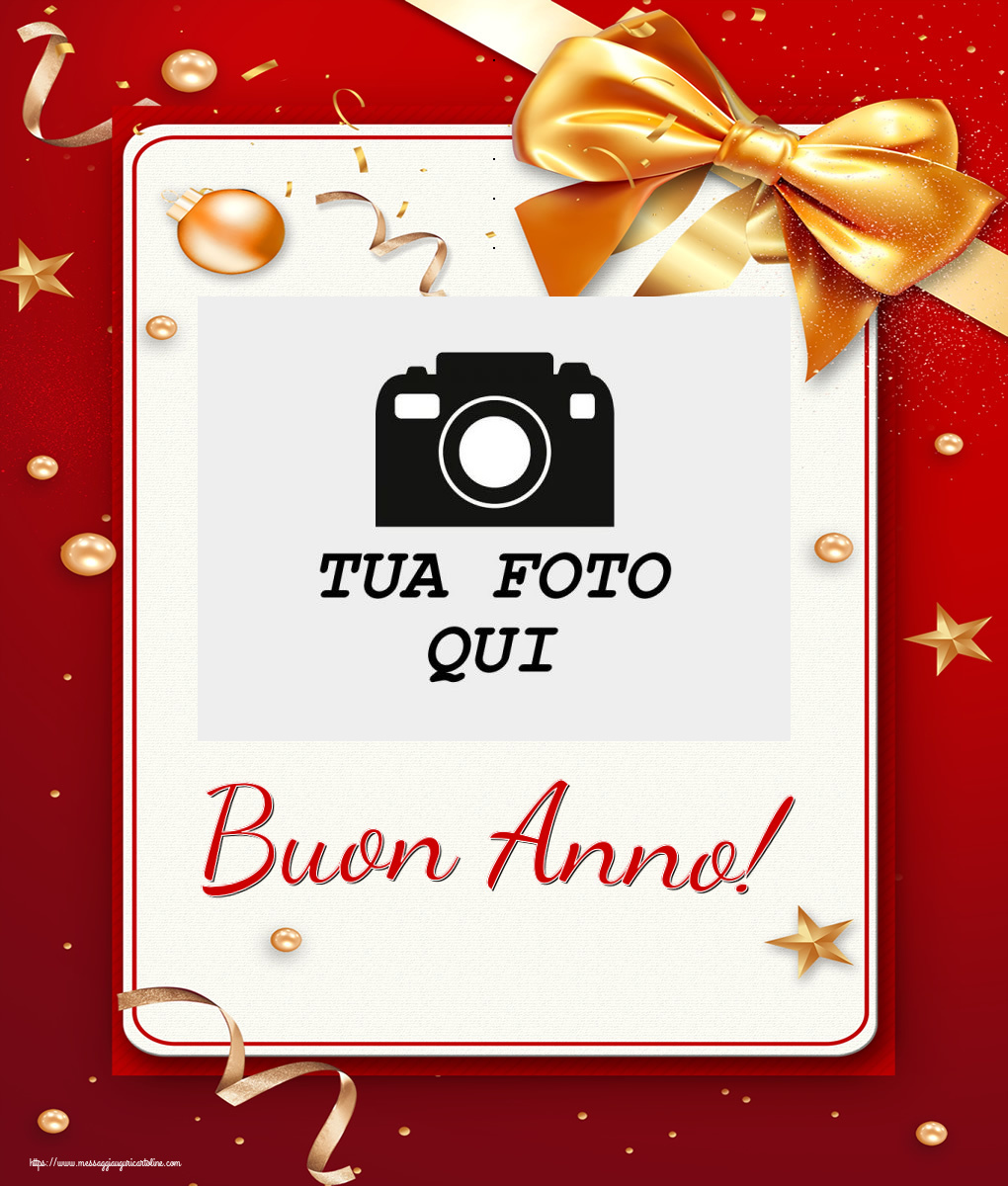 Crea cartoline personalizzate di Buon Anno | Buon Anno! - Cornice foto di Buon Anno