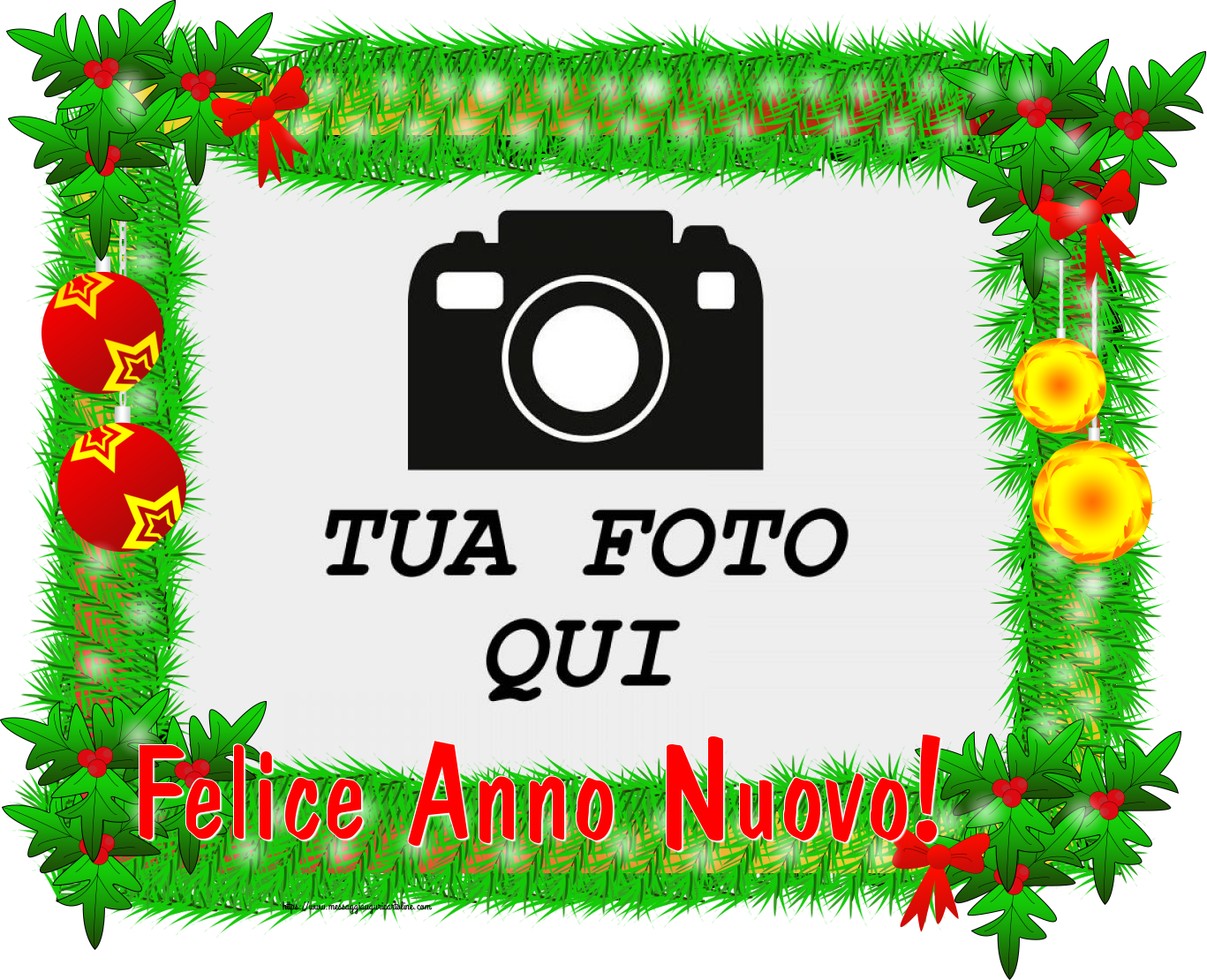 Crea cartoline personalizzate di Buon Anno | Felice Anno Nuovo! - Cornice foto di Buon Anno