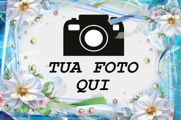 Crea immagini personalizzate con foto | Biglietto di auguri con i fiori