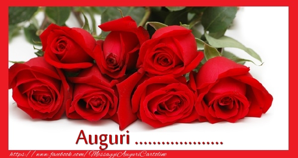 Crea cartoline personalizzate di auguri | Auguri personalizzati con bouquet di rose con bordo rosso