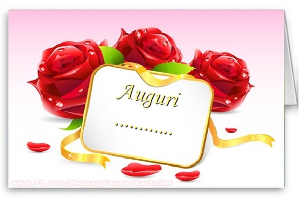 Crea cartoline personalizzate di auguri | Auguri personalizzati con disegno con tre rose