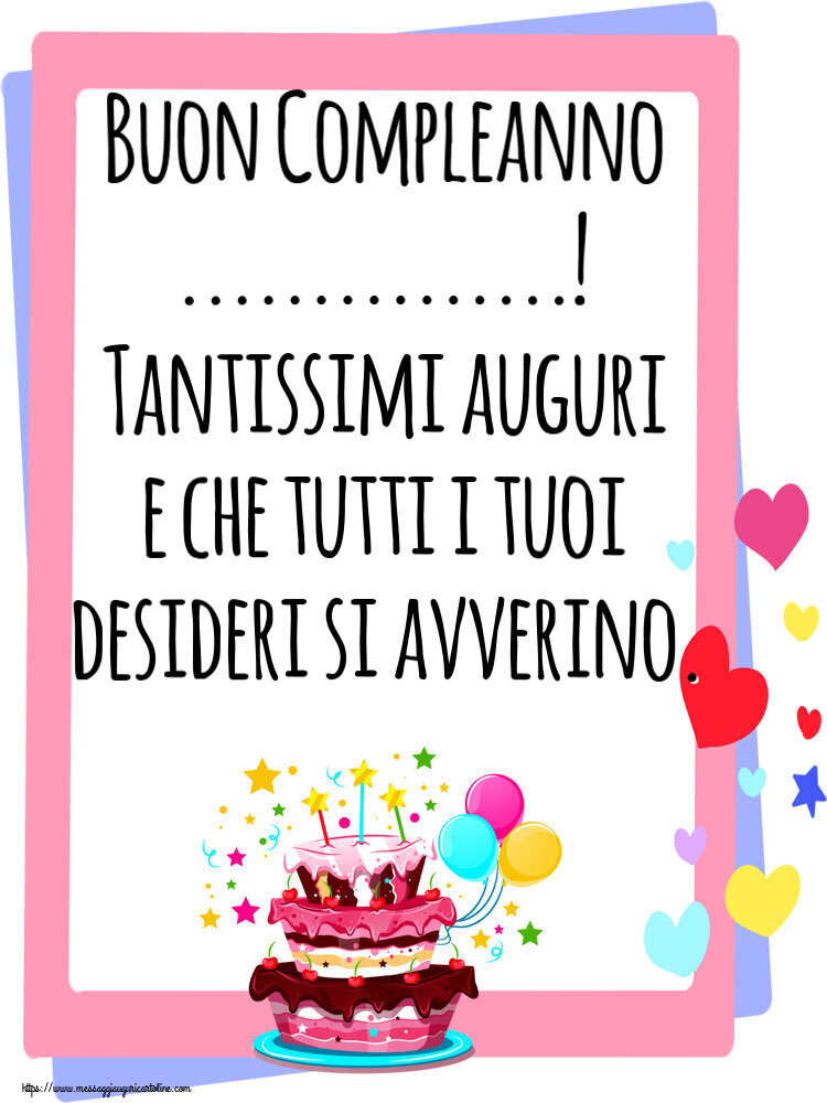 Crea cartoline personalizzate di compleanno | Buon Compleanno ...! Tantissimi auguri e che tutti i tuoi desideri si avverino. ~ torta clipart