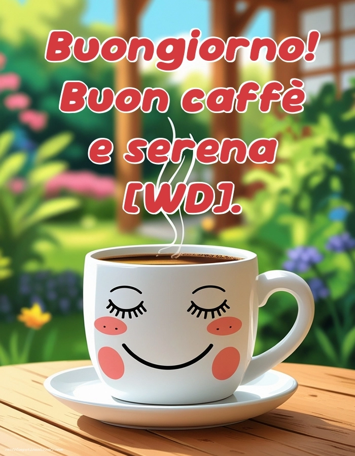Immagini con Frasi di Buongiorno per Facebook: Caffè