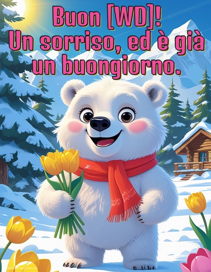 Immagini con Frasi di Buongiorno per Facebook: Paesaggio invernale