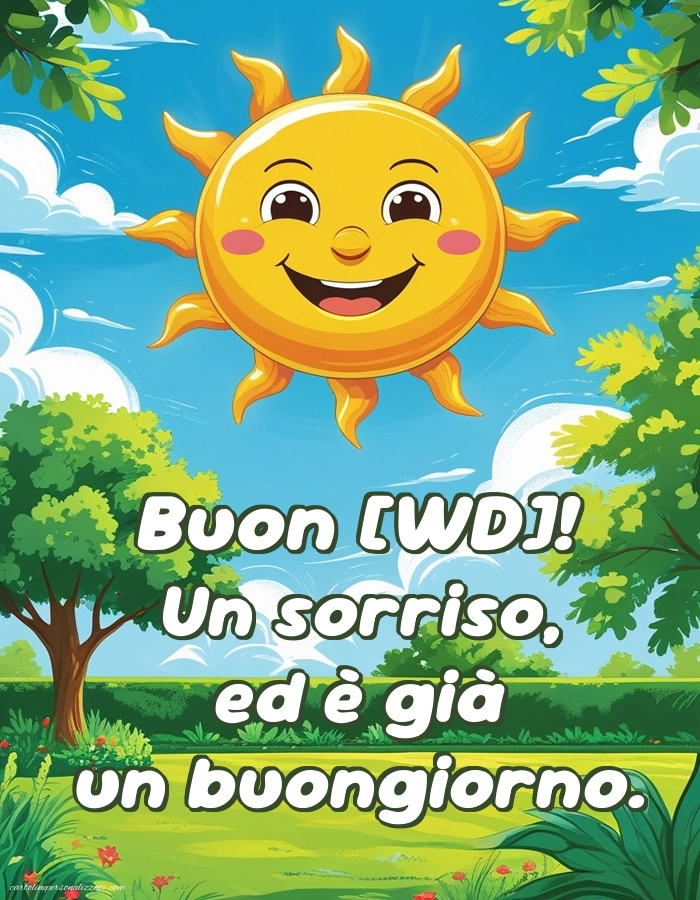 Immagini con Frasi di Buongiorno per Facebook: Paesaggio primaverile