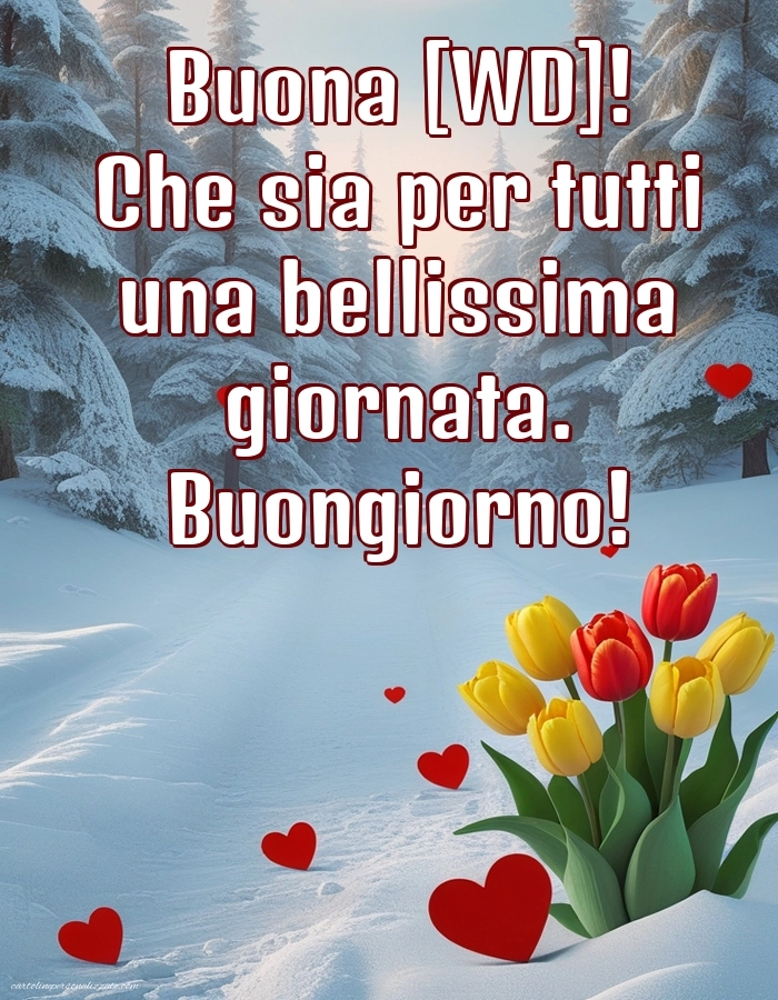 Immagini con Frasi di Buongiorno per Facebook: Paesaggio invernale