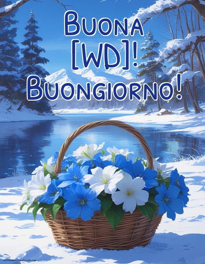 Immagini con Frasi di Buongiorno per Facebook: Paesaggio invernale