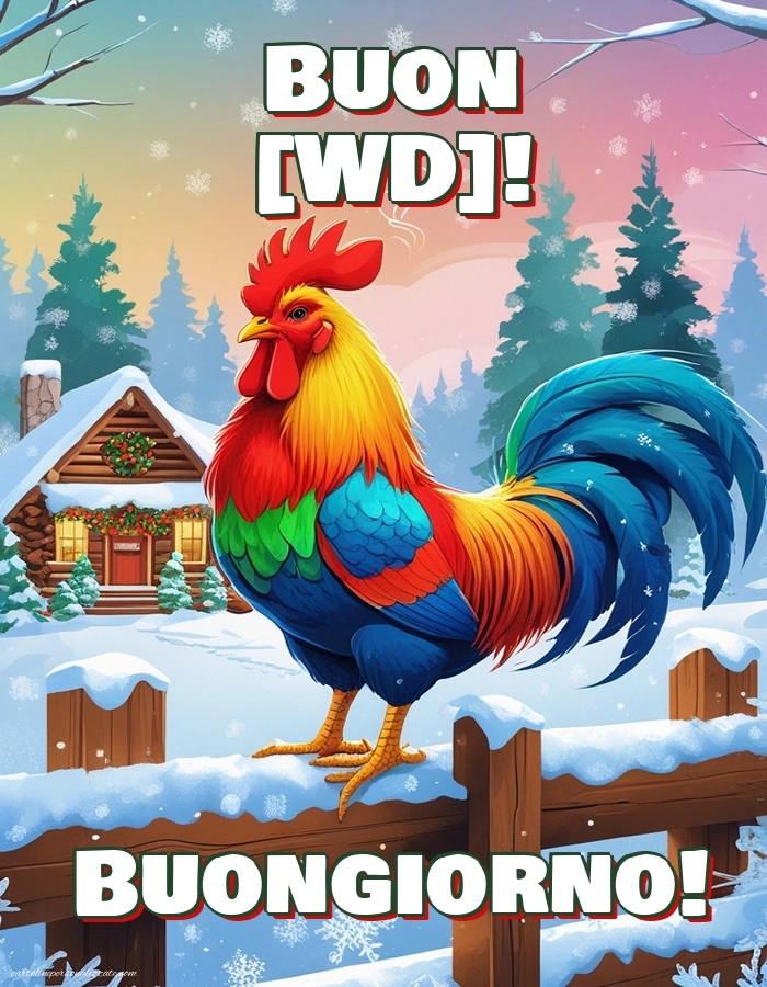 Immagini con Frasi di Buongiorno per Facebook: Paesaggio invernale