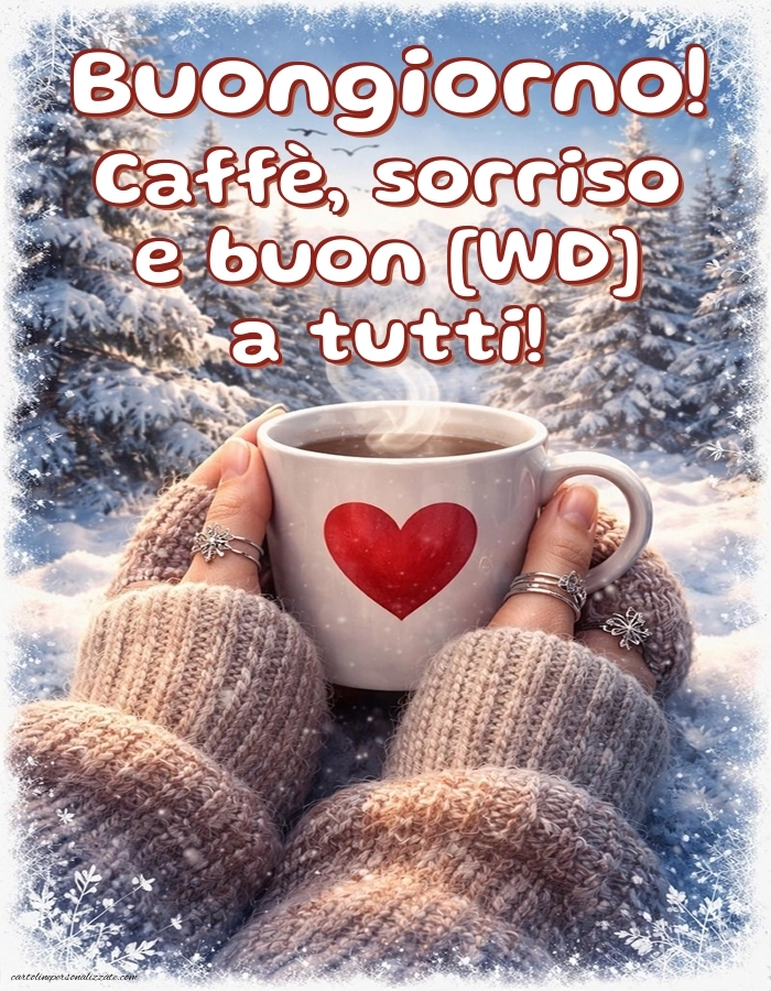 Immagini con Frasi di Buongiorno per Facebook: Caffè