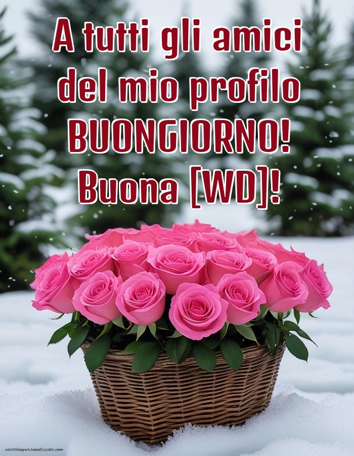 Immagini con Frasi di Buongiorno per Facebook: Paesaggio invernale