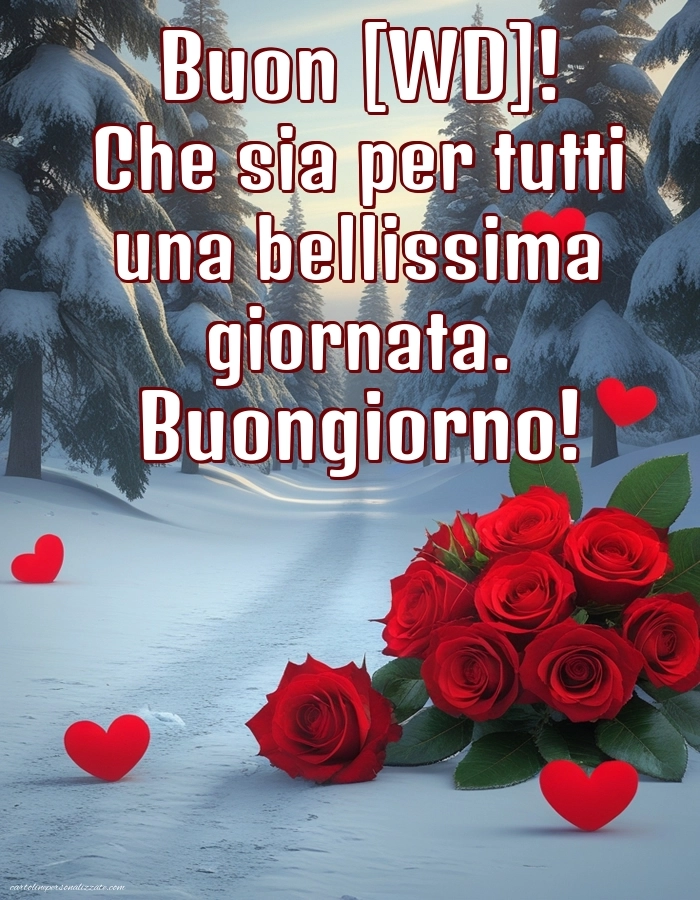 Immagini con Frasi di Buongiorno per Facebook: Paesaggio invernale