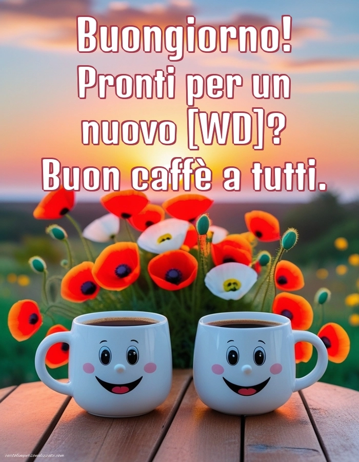 Immagini con Frasi di Buongiorno per Facebook: Caffè