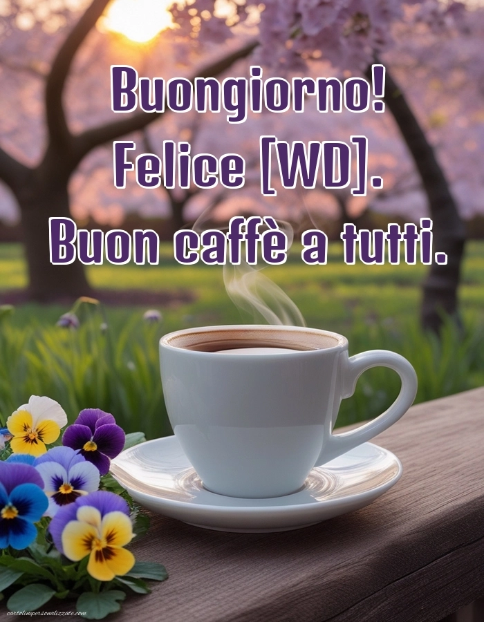 Immagini con Frasi di Buongiorno per Facebook: Caffè