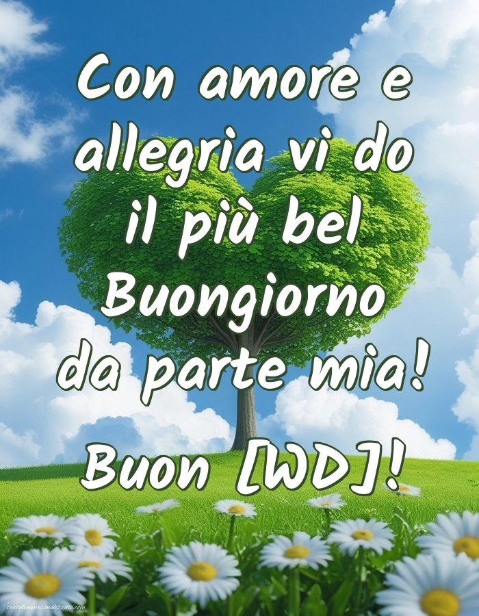 Immagini con Frasi di Buongiorno per Facebook: Paesaggio primaverile