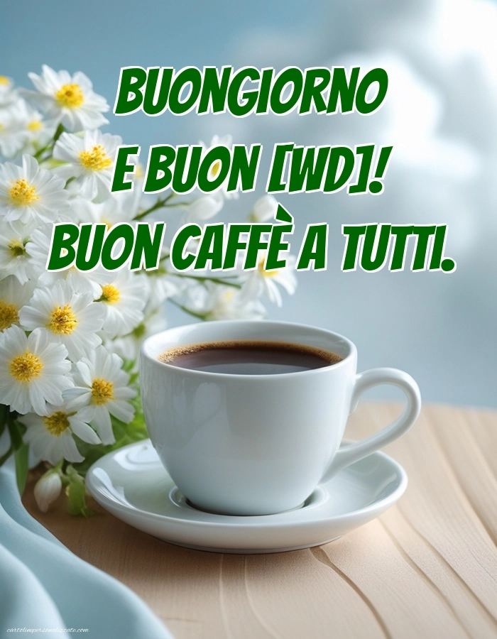 Immagini con Frasi di Buongiorno per Facebook: Caffè