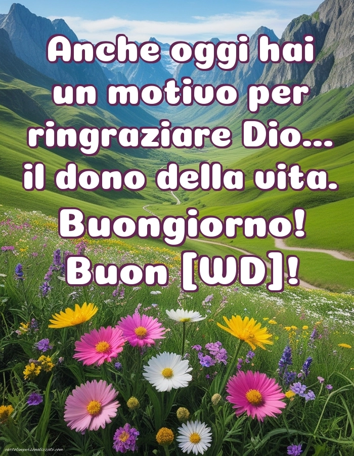 Immagini con Frasi di Buongiorno per Facebook: Paesaggio primaverile