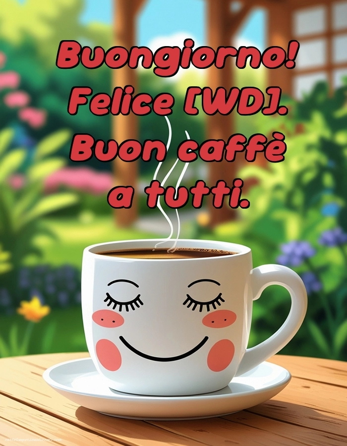 Immagini con Frasi di Buongiorno per Facebook: Caffè