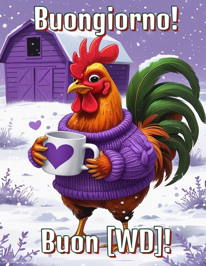 Immagini con Frasi di Buongiorno per Facebook: Paesaggio invernale