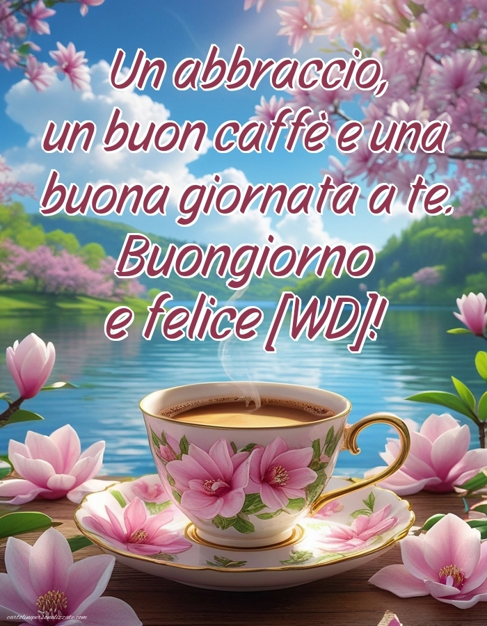 Immagini con Frasi di Buongiorno per Facebook: Caffè