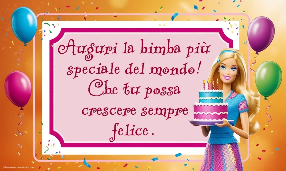 Immagini di Buon Compleanno per Bambini: Barbie
