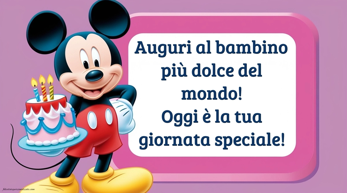 Immagini di Buon Compleanno per Bambini: Topolino