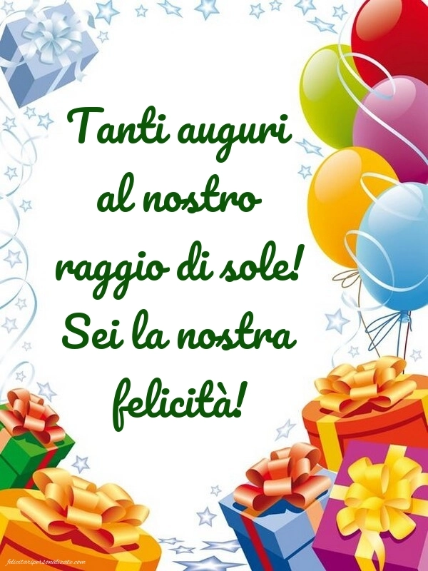 Immagini di Buon Compleanno per Bambini: Palloncini e regali