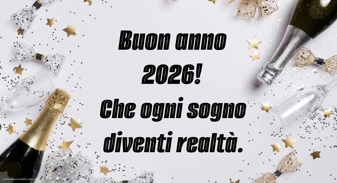 Immagini per gli Auguri di Buon Anno: Cartoline, Foto e Immagini 2026: Champagne e coriandoli
