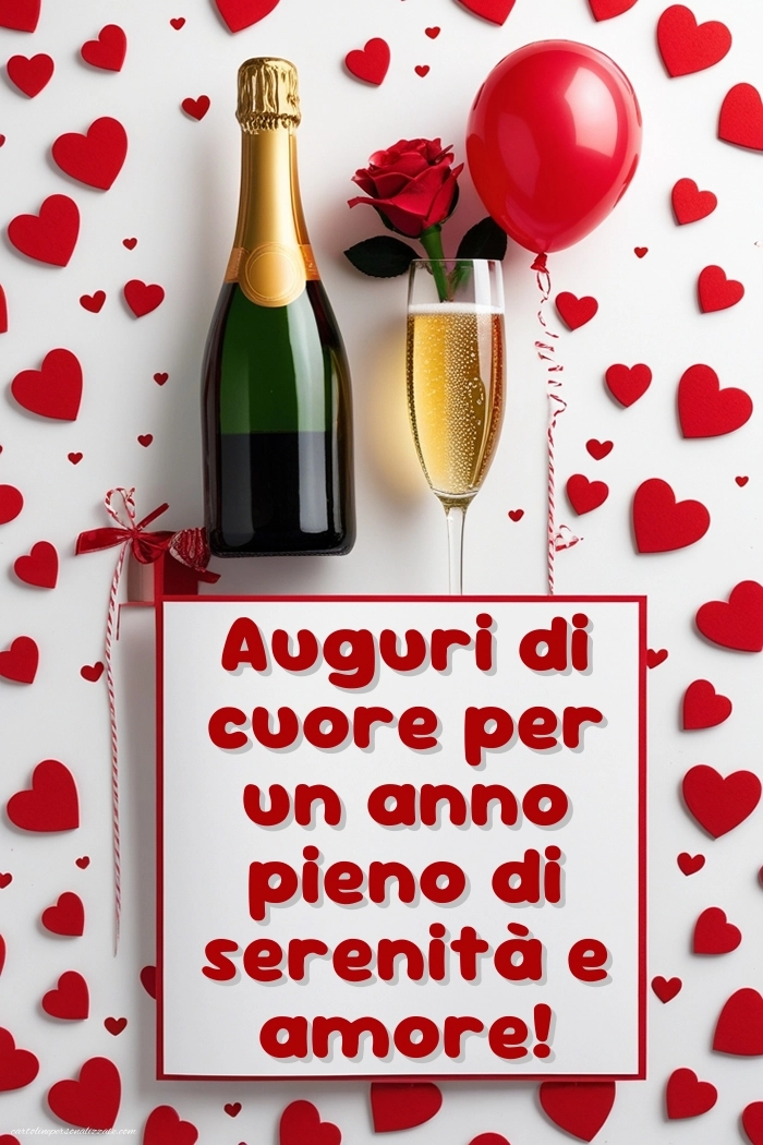 Immagini per gli Auguri di Buon Anno: Cartoline, Foto e Immagini 2026: Champagne e palloncini