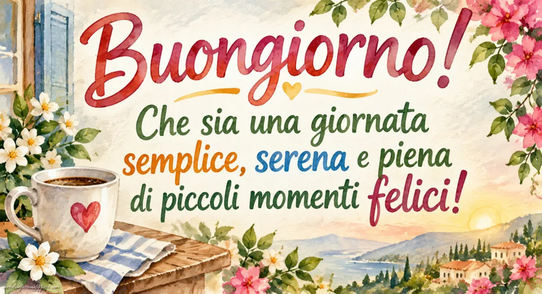 Immagini con frasi di buongiorno: 