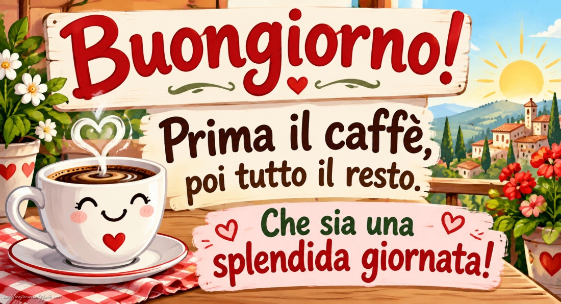 Immagini con frasi di buongiorno: 