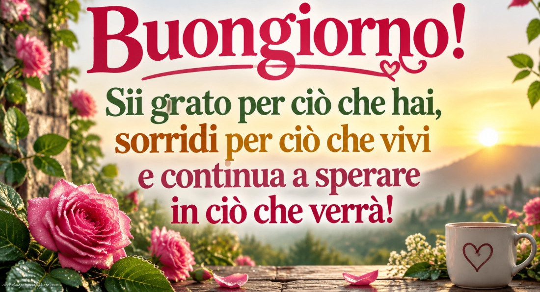 Immagini con frasi di buongiorno: 