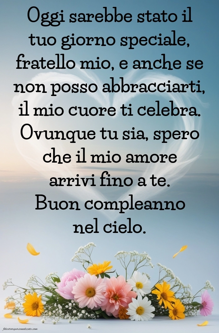 Immagini di Buon Compleanno Fratello in Cielo: Compleanno (Commemorazione)