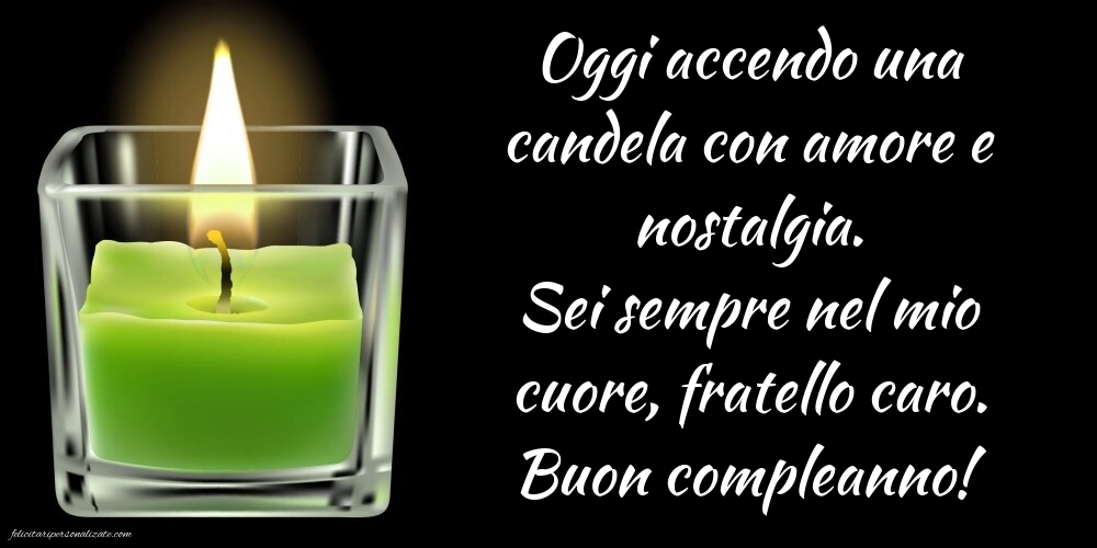 Immagini di Buon Compleanno Fratello in Cielo: Candele (commemorazione)